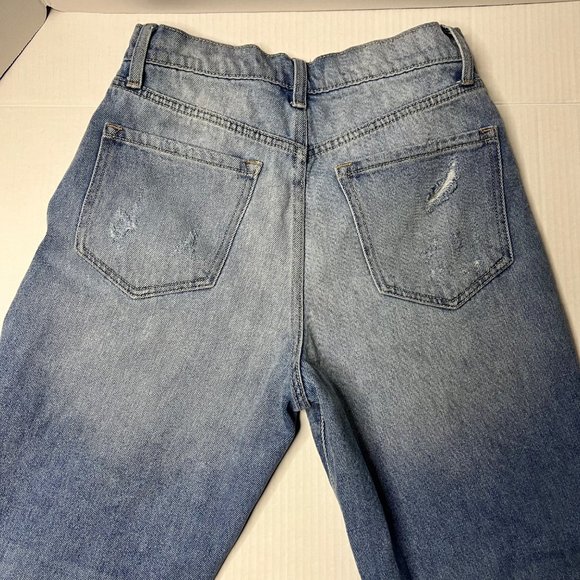 Cello Women's 1 Super High Rise Dad Jeans Button Fly Distressed Denim Y2K Excell - Picture 9 of 15